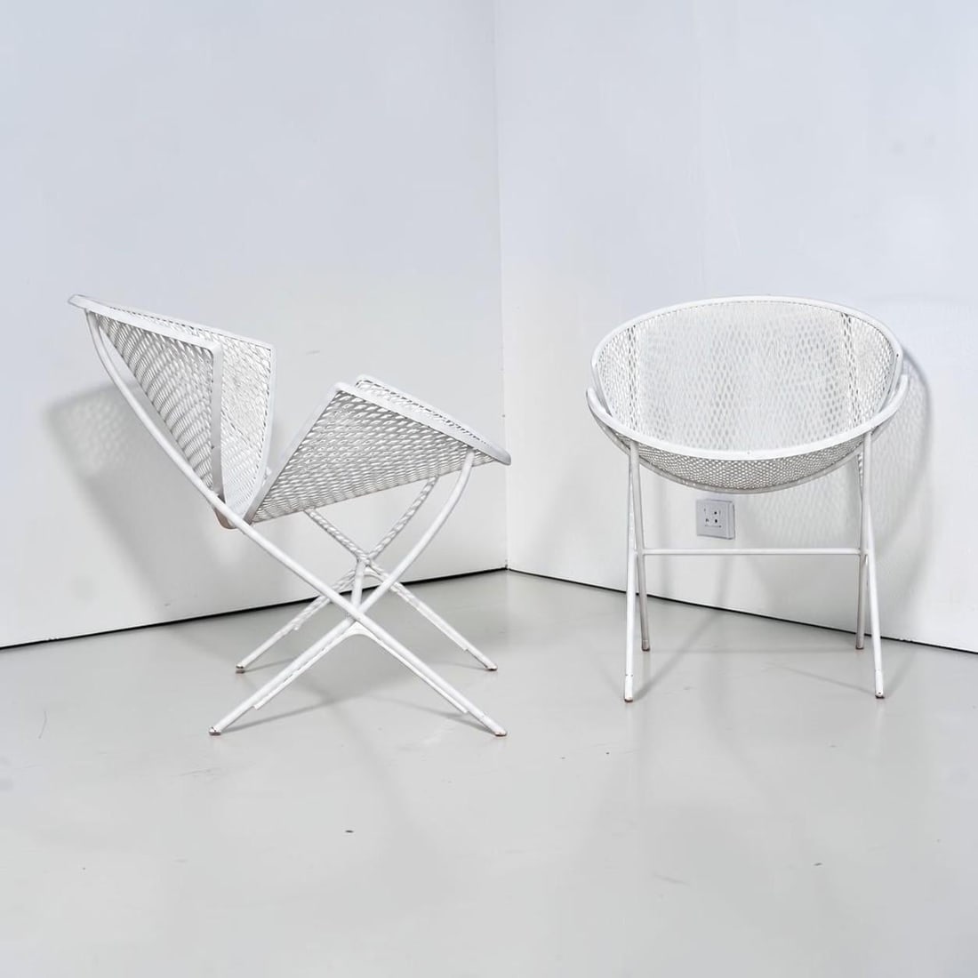 1950s Orange Slice Patio Chairs Maurizio Tempestini for Salterini - a Pair, Attributed - 5