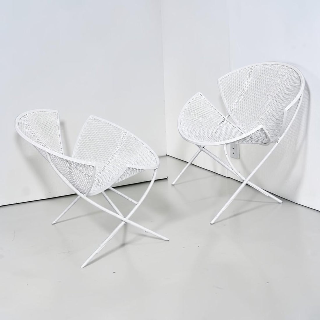 1950s Orange Slice Patio Chairs Maurizio Tempestini for Salterini - a Pair, Attributed - 6