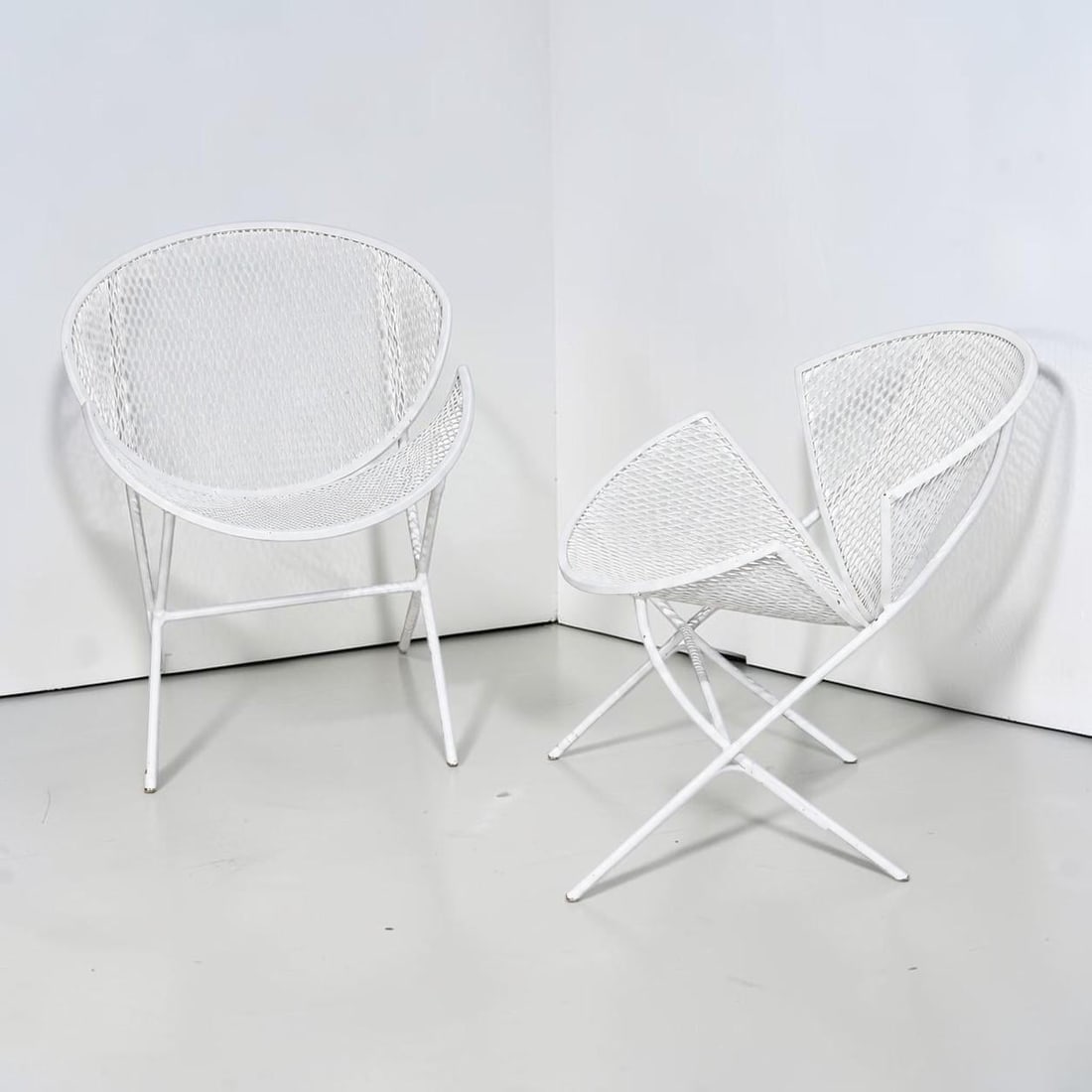 1950s Orange Slice Patio Chairs Maurizio Tempestini for Salterini - a Pair, Attributed - 7