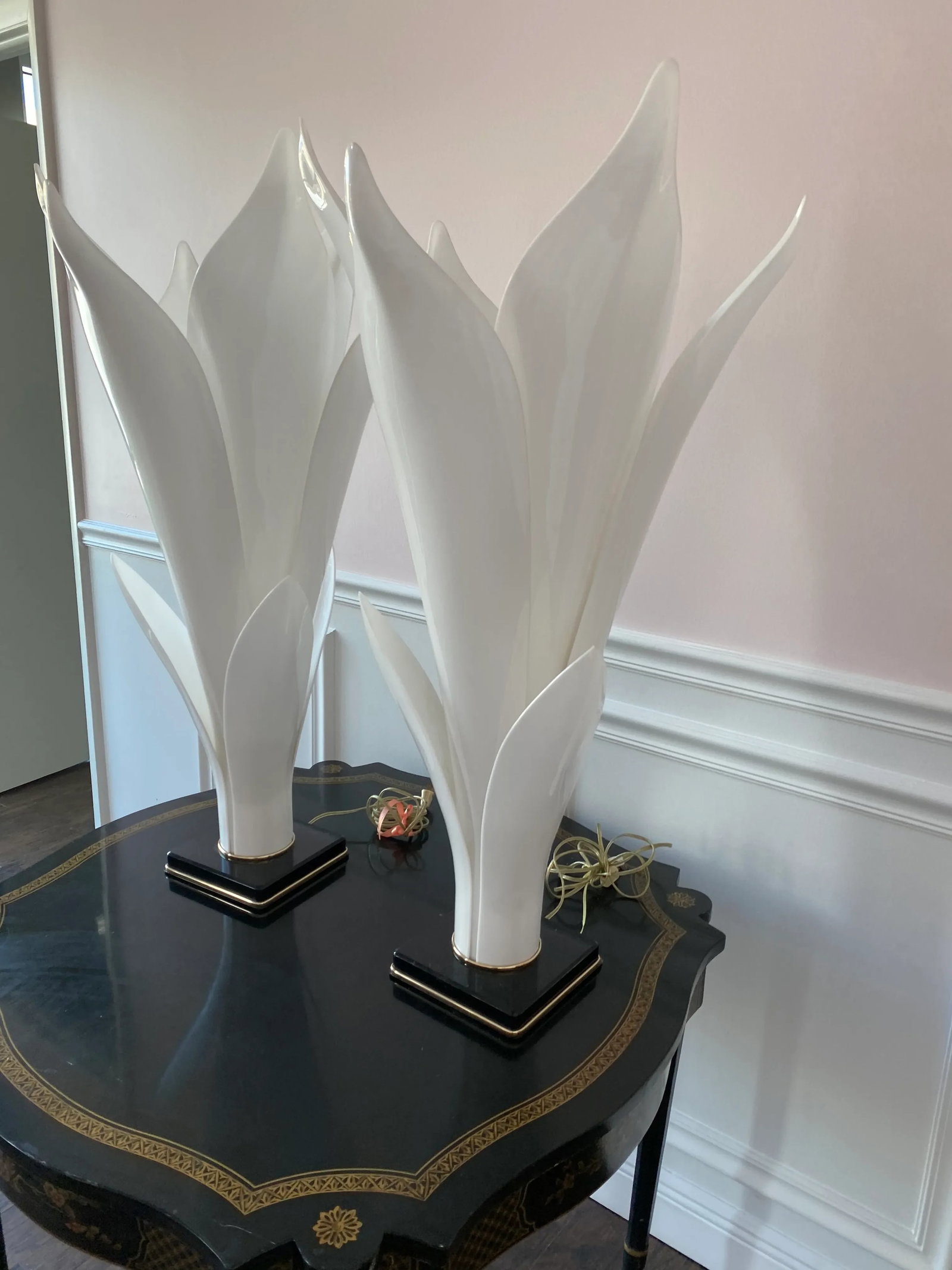 1980s Rougier Lucite Table Lamps - a Pair - 5