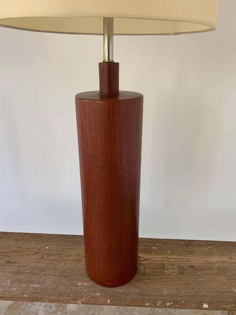 Mid-Century Teak Table Lamps - a Pair - 3