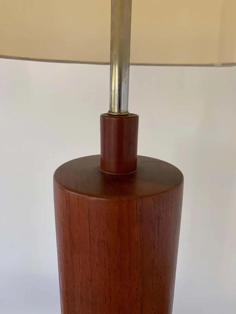 Mid-Century Teak Table Lamps - a Pair - 4