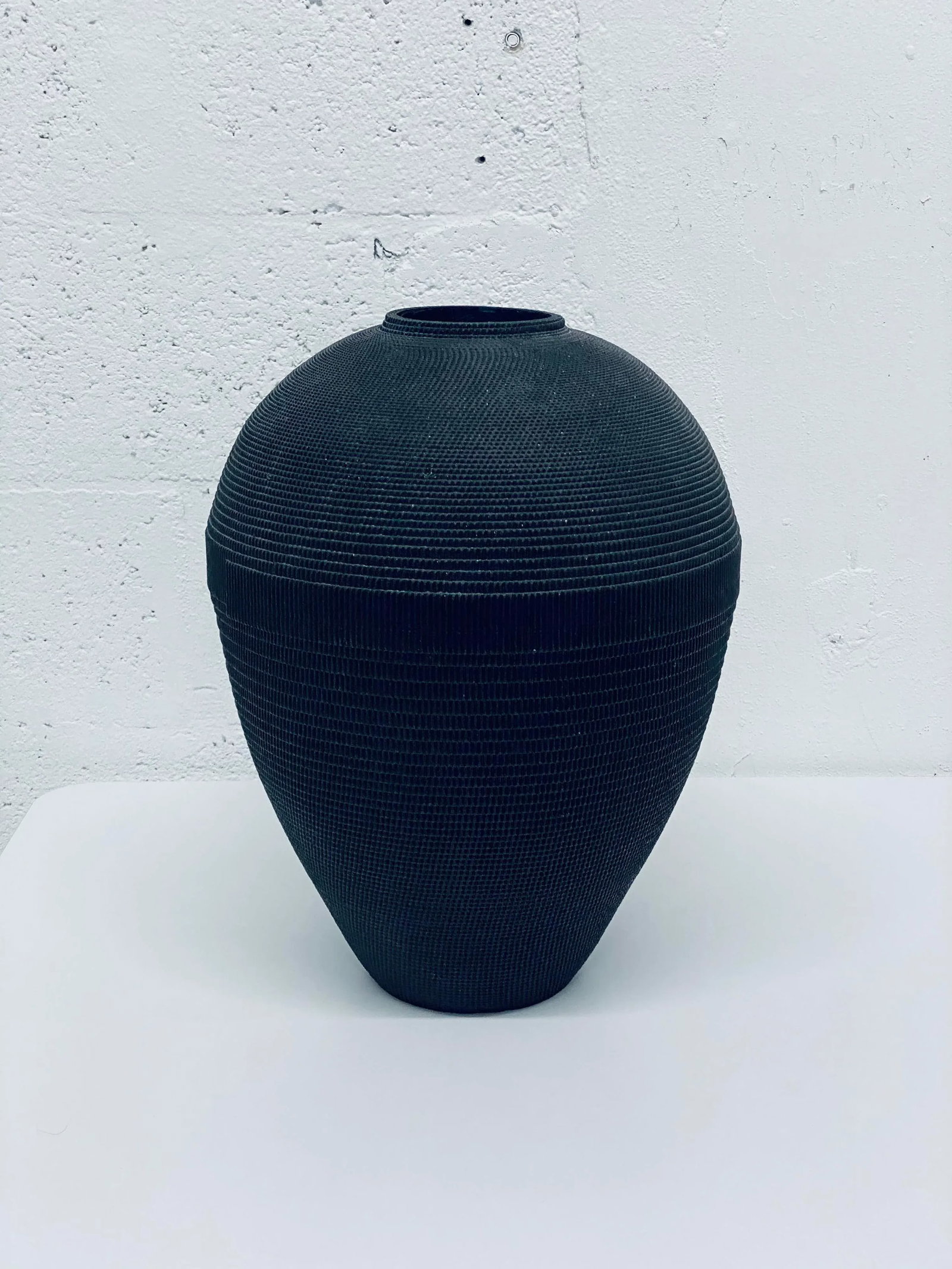 Postmodern Black Corrugated Cardboard Vase by Flute, Chicago - 6