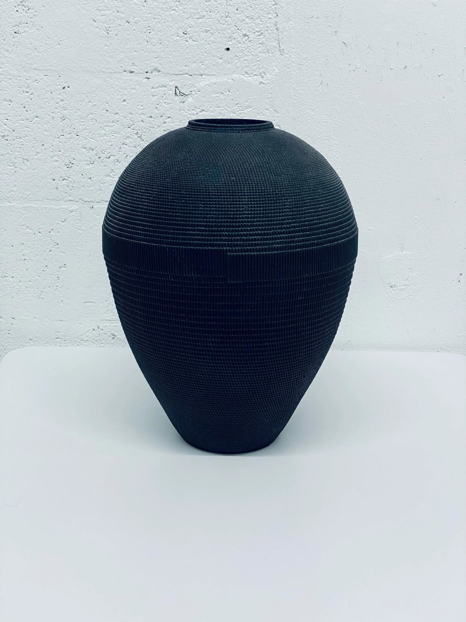 Postmodern Black Corrugated Cardboard Vase by Flute, Chicago - 7