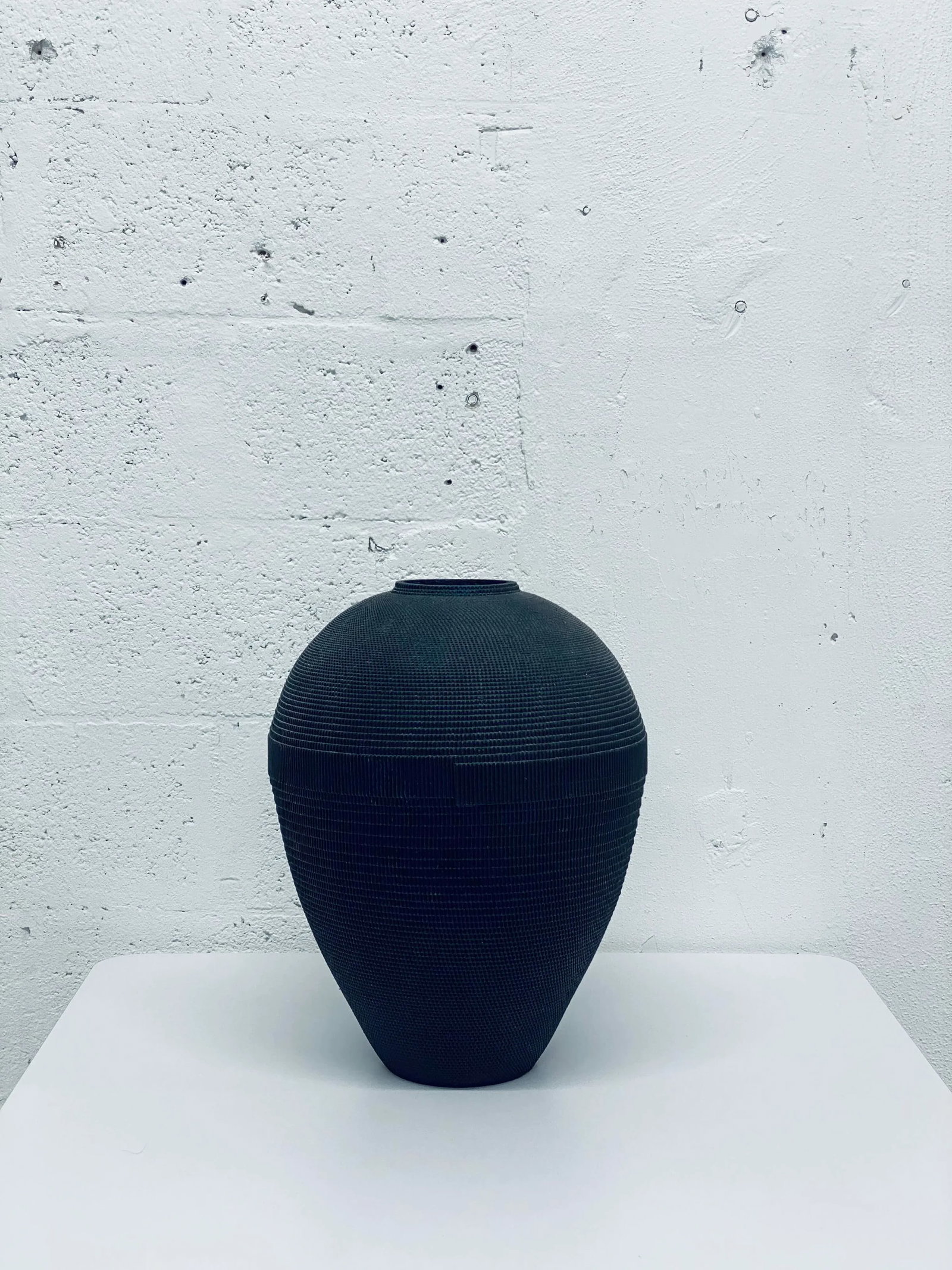 Postmodern Black Corrugated Cardboard Vase by Flute, Chicago - 8