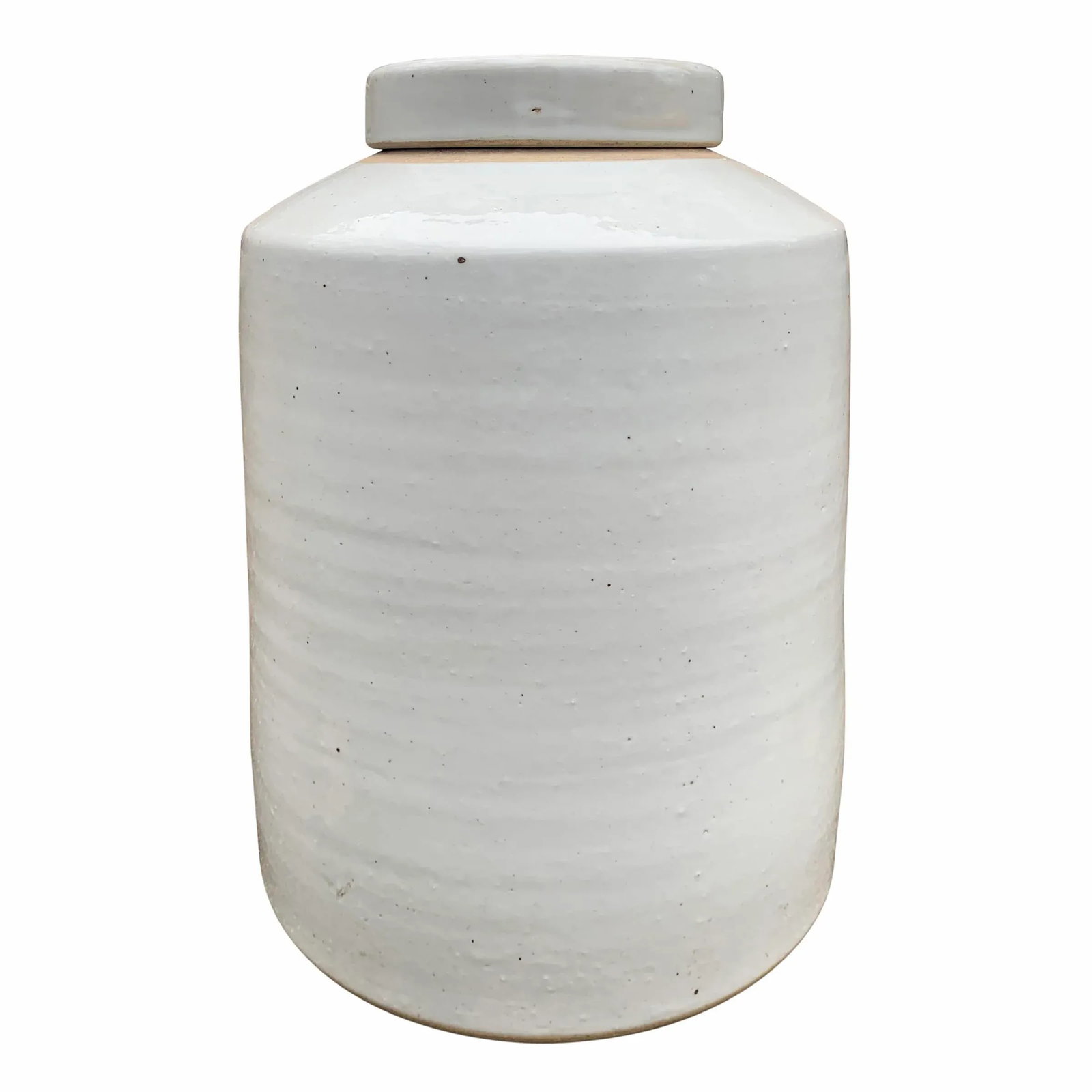 Modern Chinese White Glazed Ginger Jar - 10