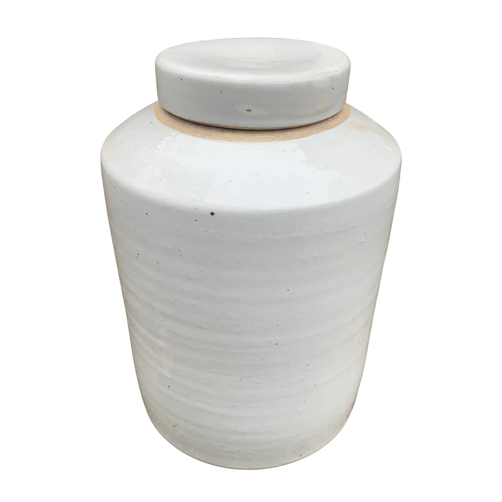 Modern Chinese White Glazed Ginger Jar - 3