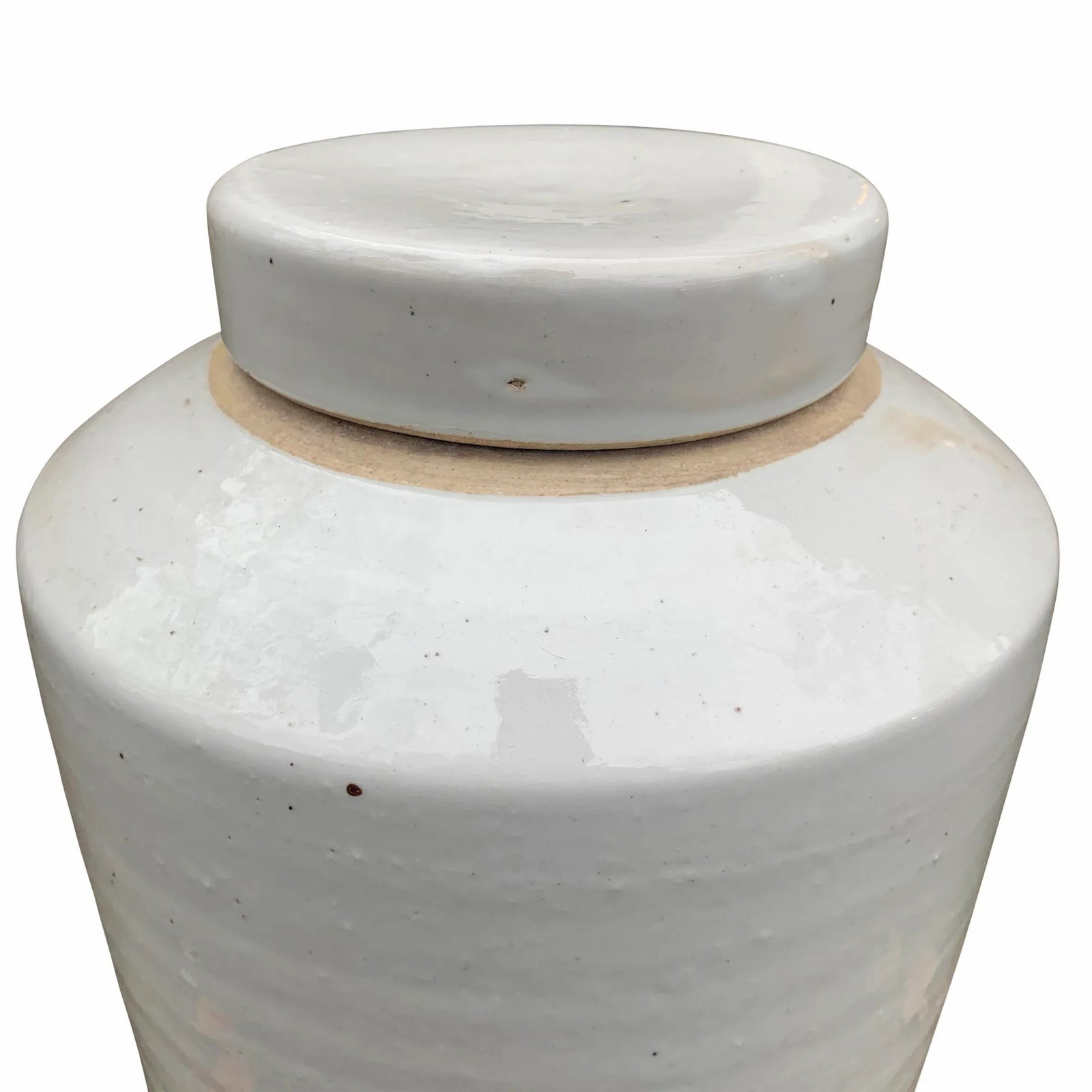 Modern Chinese White Glazed Ginger Jar - 4