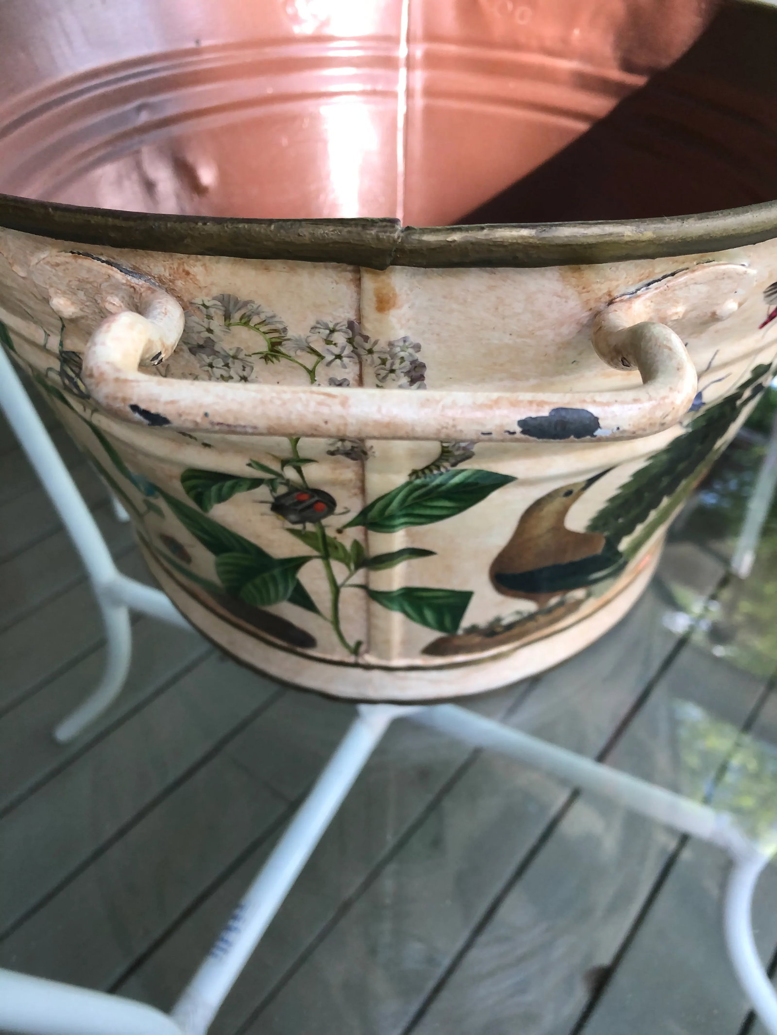 1990s French Footbath With Susan Carson Decoupage - 10