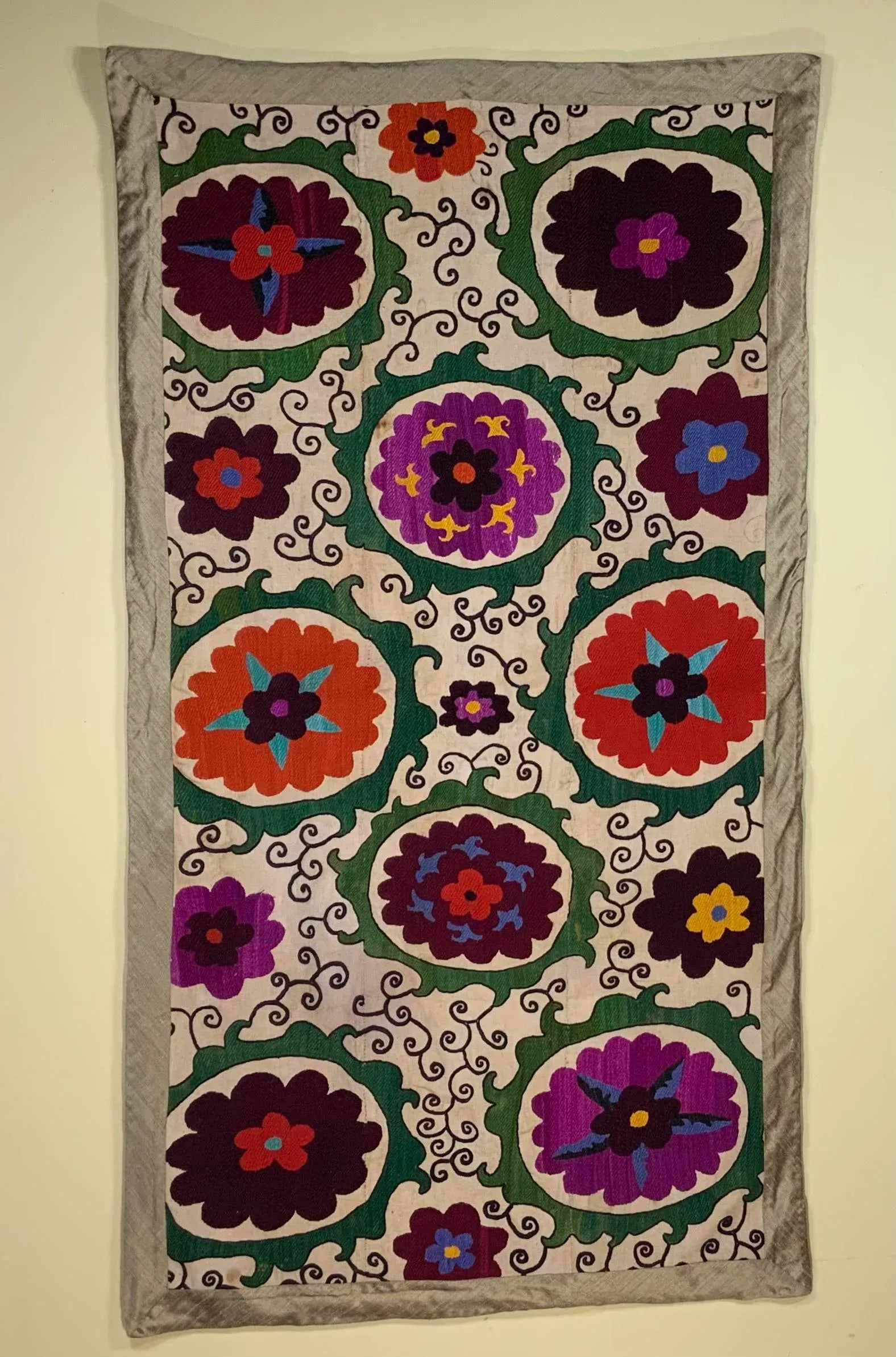 Antique Suzani Panel Wall Hanging - 12