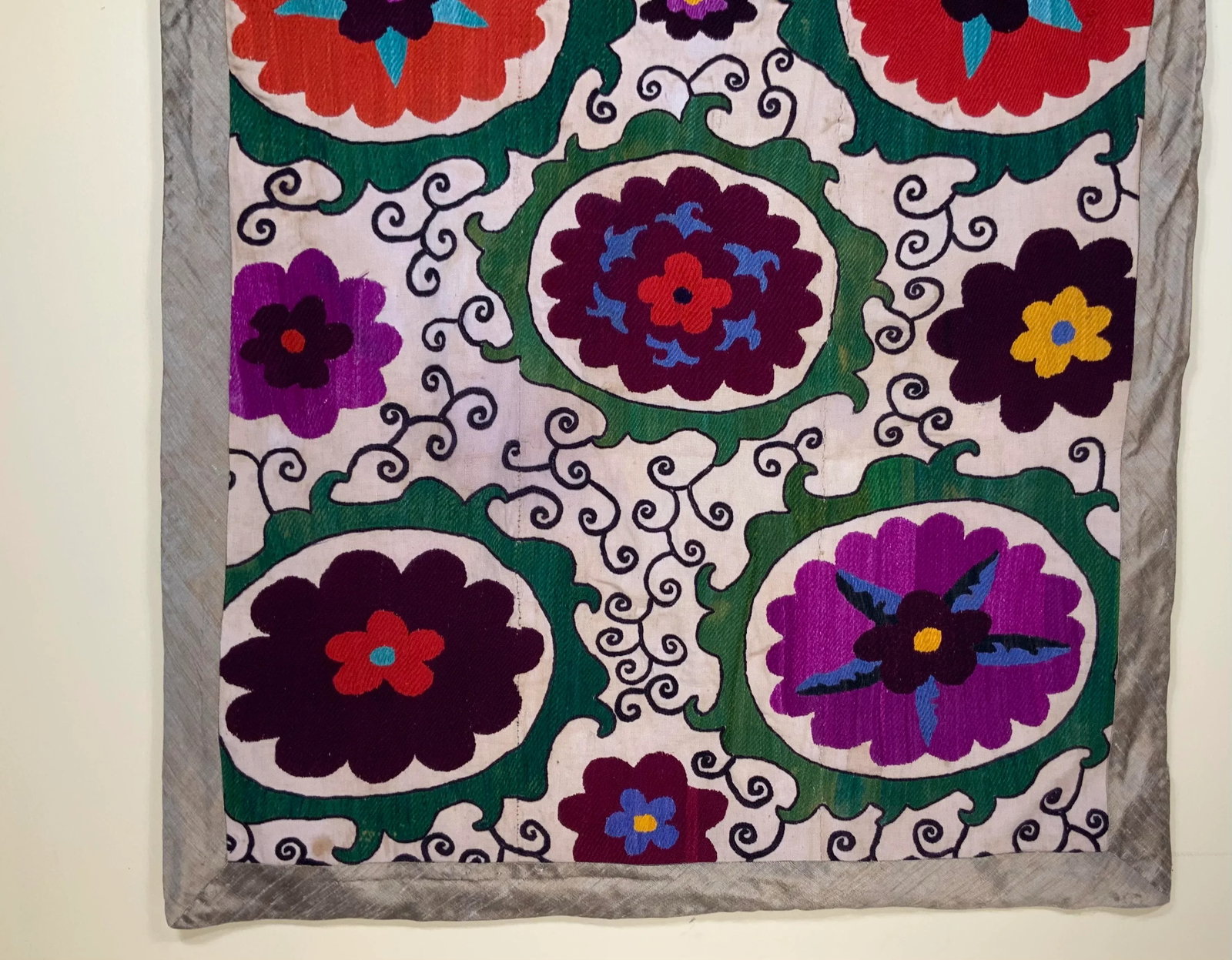 Antique Suzani Panel Wall Hanging - 3