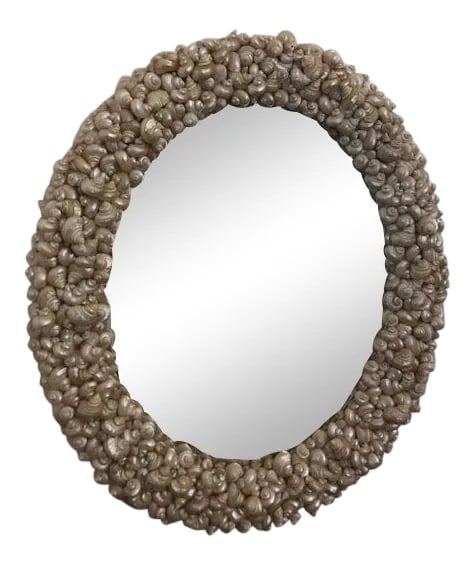 Coastal Oly Studio Oval Shell Mirror - 2