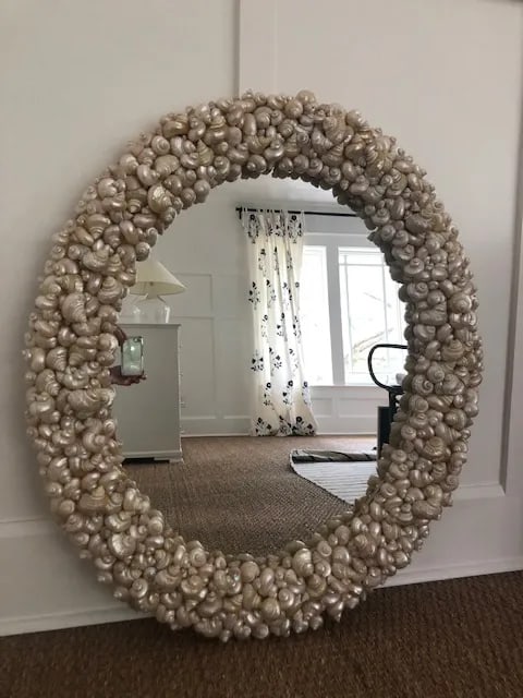 Coastal Oly Studio Oval Shell Mirror - 4