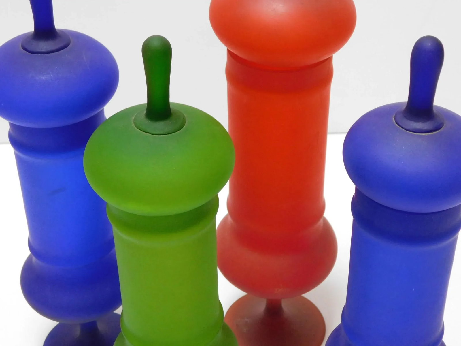 1960s Carlo Moretti Satin Glass Apothecary Jars - Set of 4 - 4