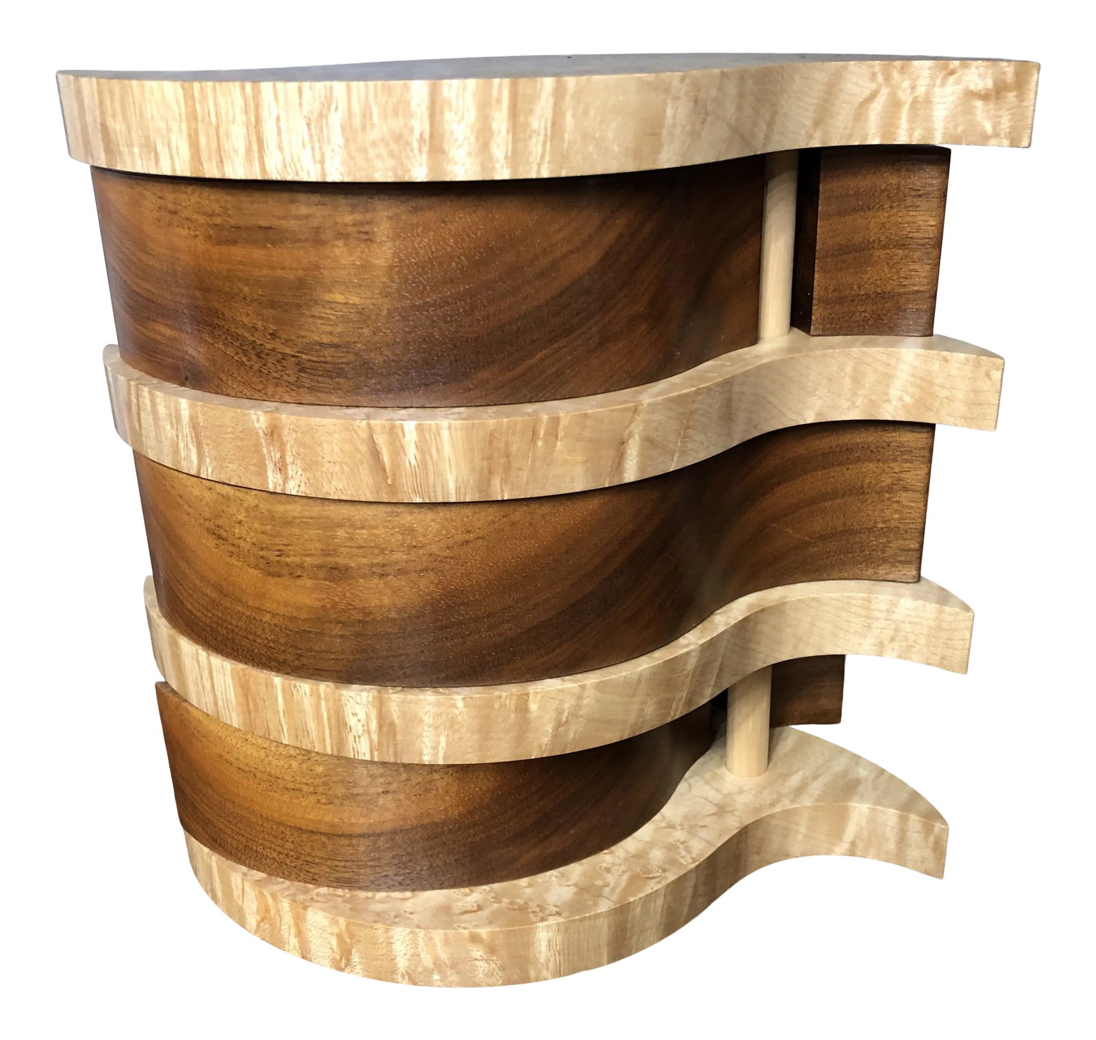Handcrafted Wood Jewelry Box: Fine craftsmanship and detail, rotate jewelry box in perfect condition. Condition: Alterations: Original Condition Unaltered Imperfections: Some Imperfections Condition Notes: Just beautiful Origin: