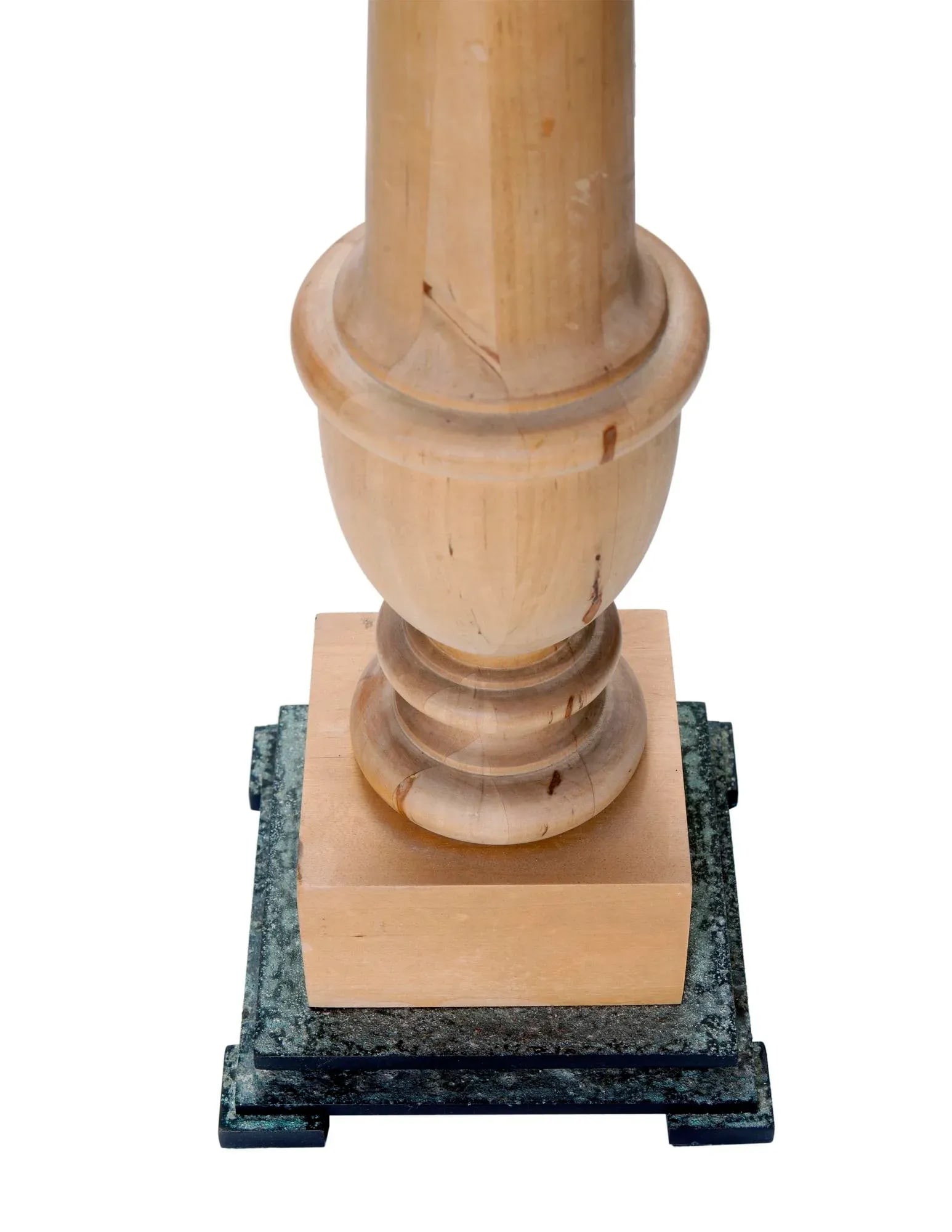 Early 20th Century Extendable Wood Column Table Lamp - 5