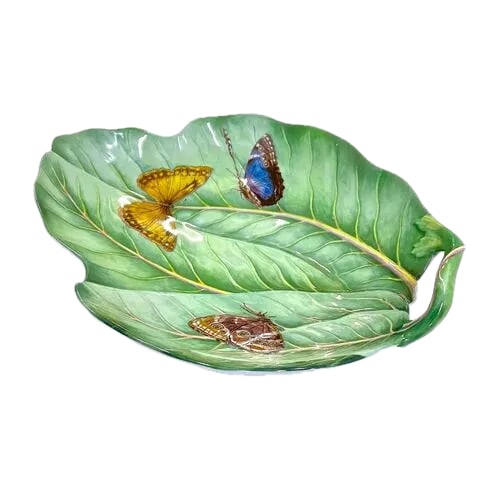 Vintage Mottahedeh Leaf & Butterfly Serving Dish - 3
