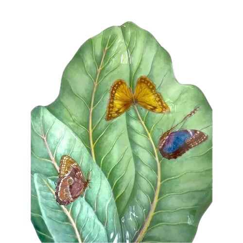 Vintage Mottahedeh Leaf & Butterfly Serving Dish - 4