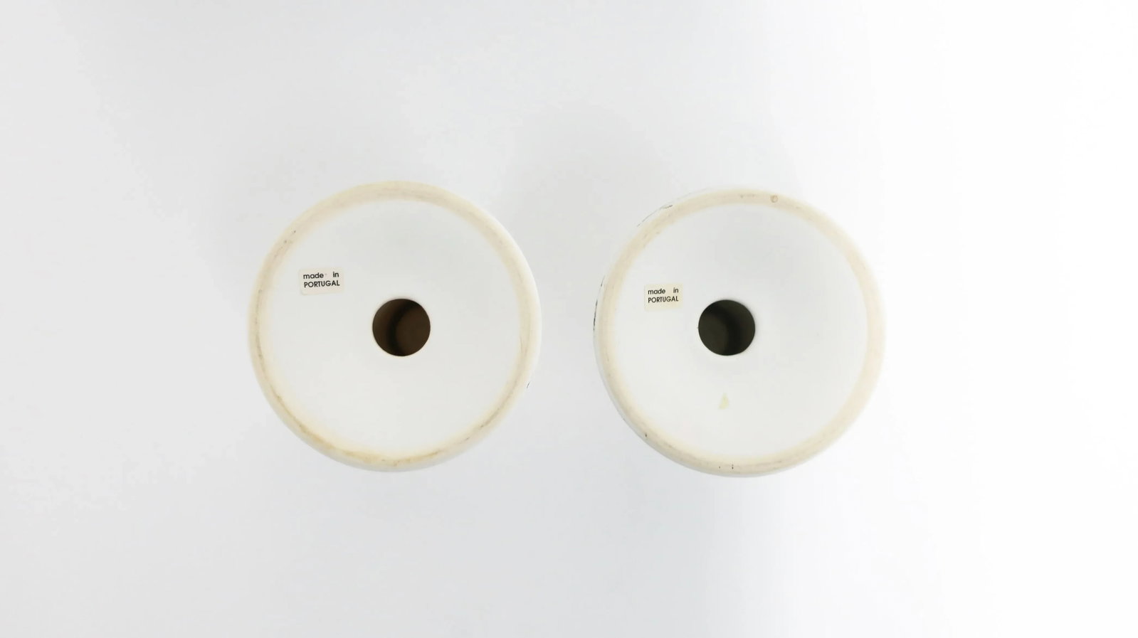 Neoclassical Euro White Column Candlestick Holders, Pair - 11