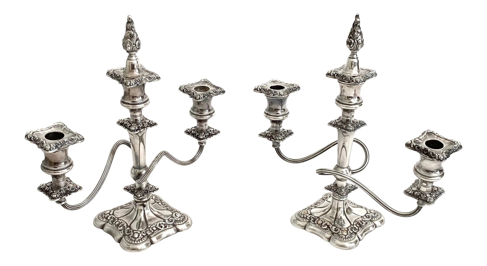 1920s Silverplate E. G. Webster Candelabras - a Pair (1 of 10)