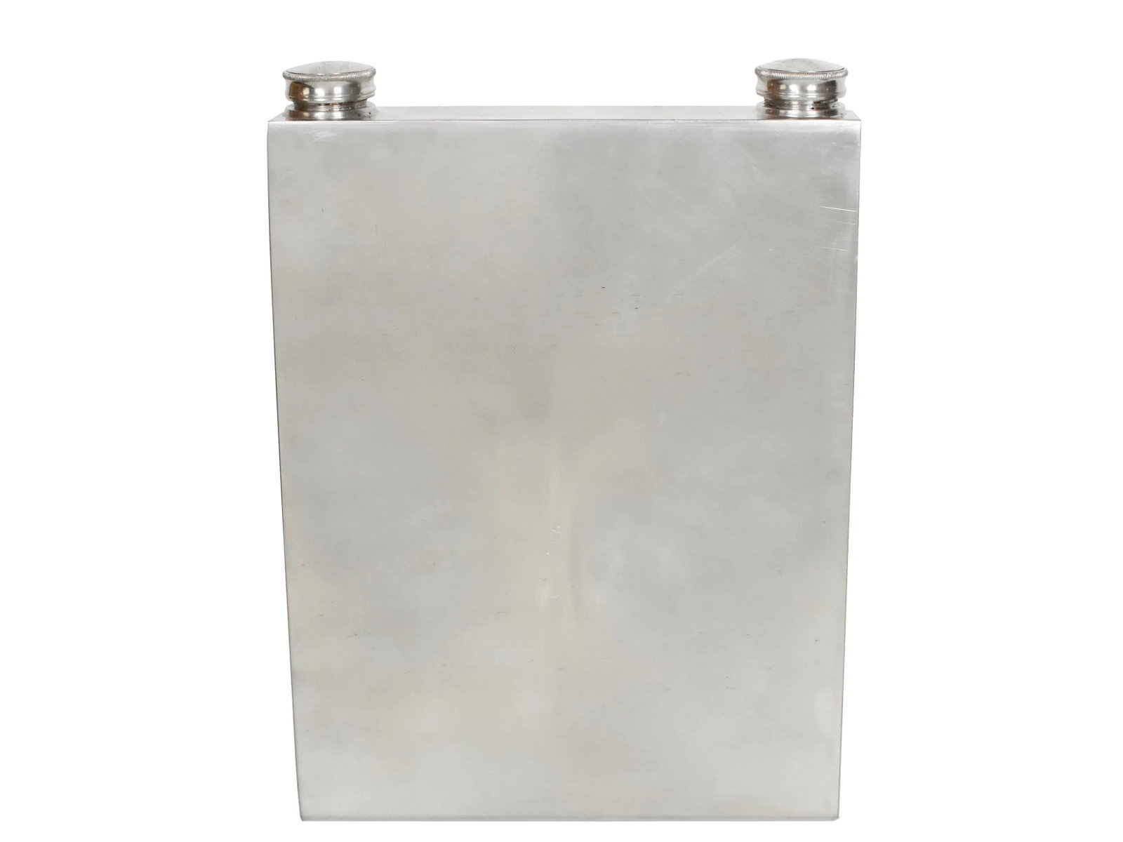 Early 20th Century Silver Plated Abercrombie & Fitch Double Divided Flask With Leather Case, England - 2