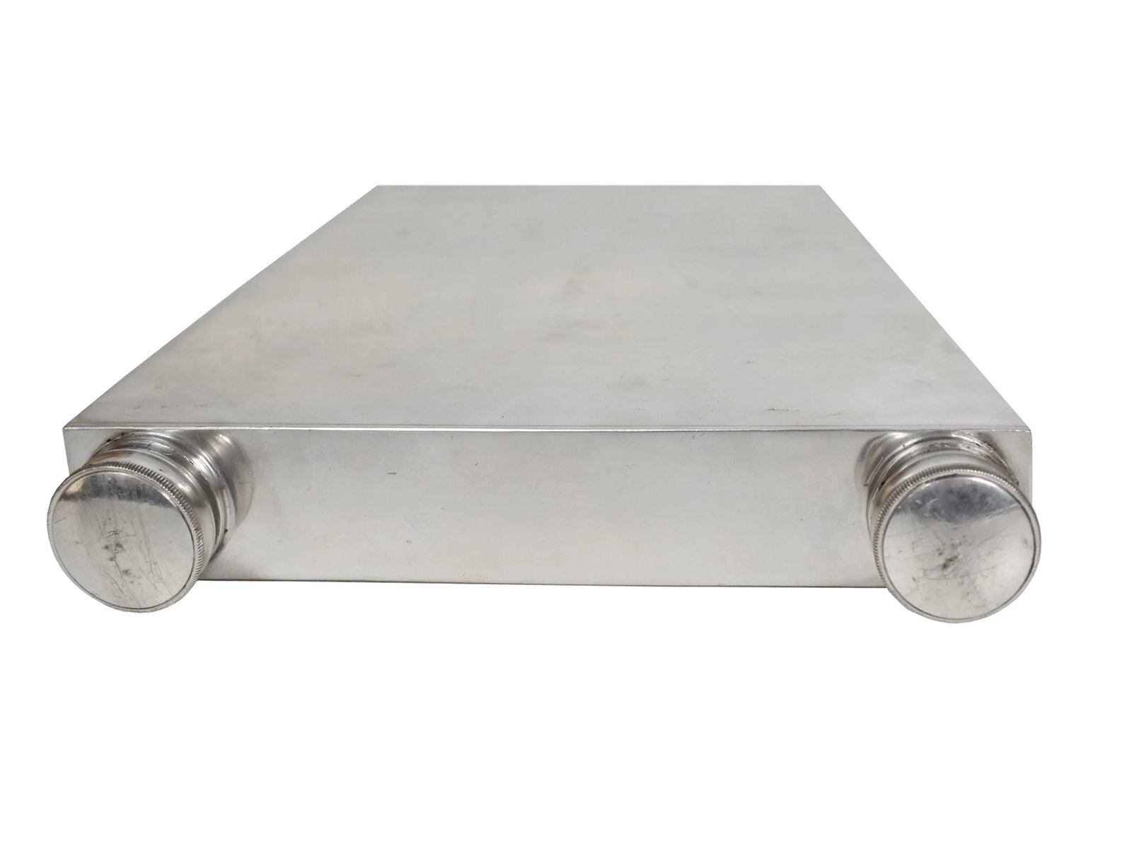 Early 20th Century Silver Plated Abercrombie & Fitch Double Divided Flask With Leather Case, England - 7