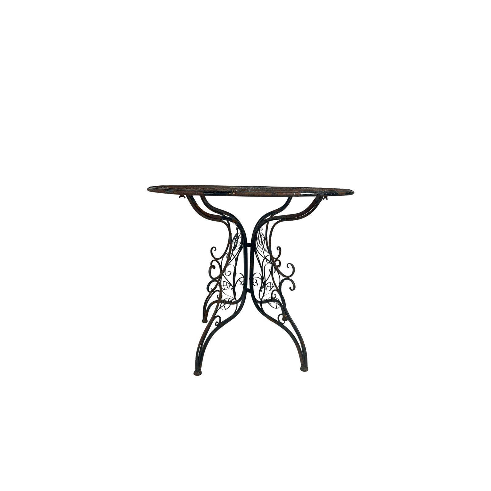 Vintage Ornate Metal Outdoor Table - 2