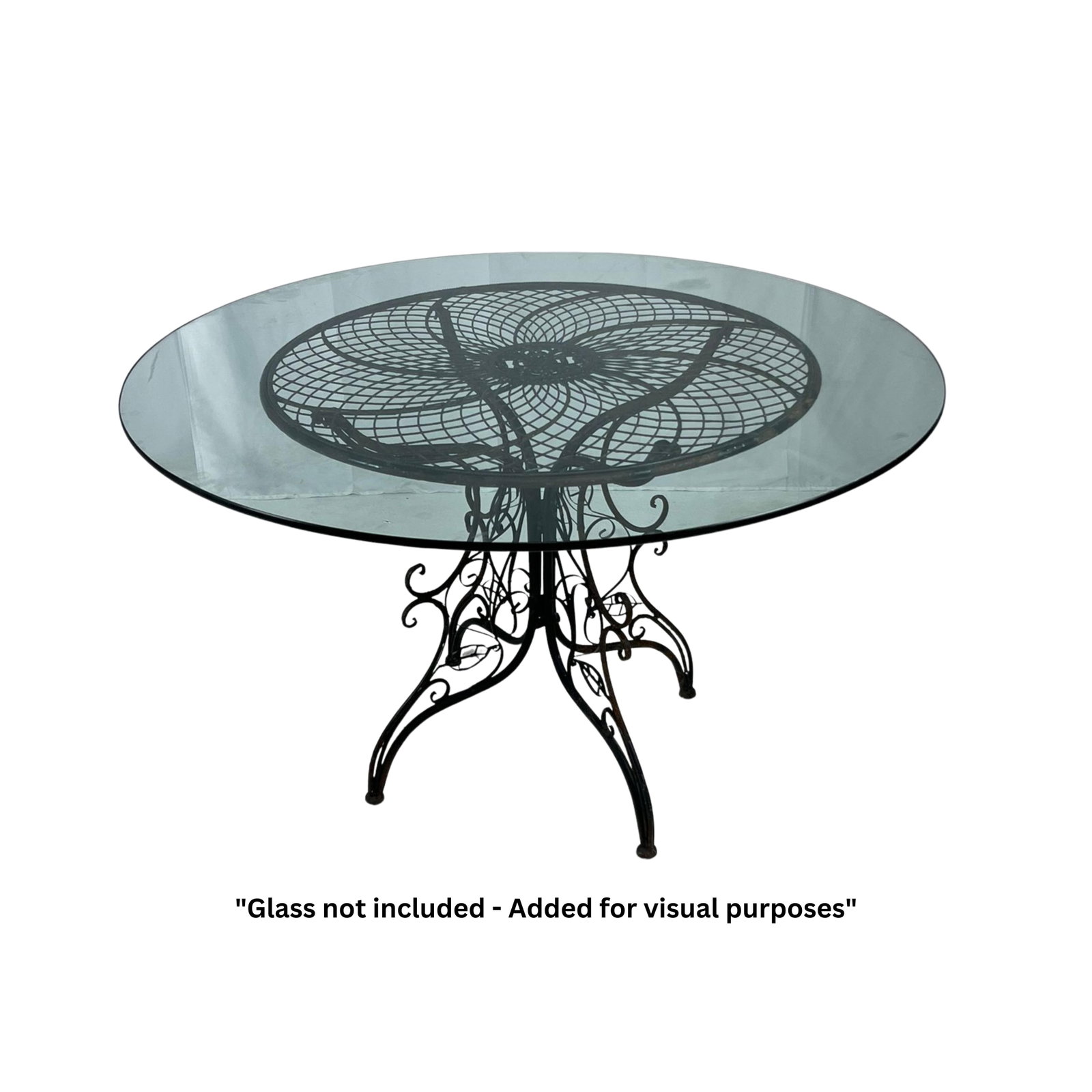 Vintage Ornate Metal Outdoor Table - 6
