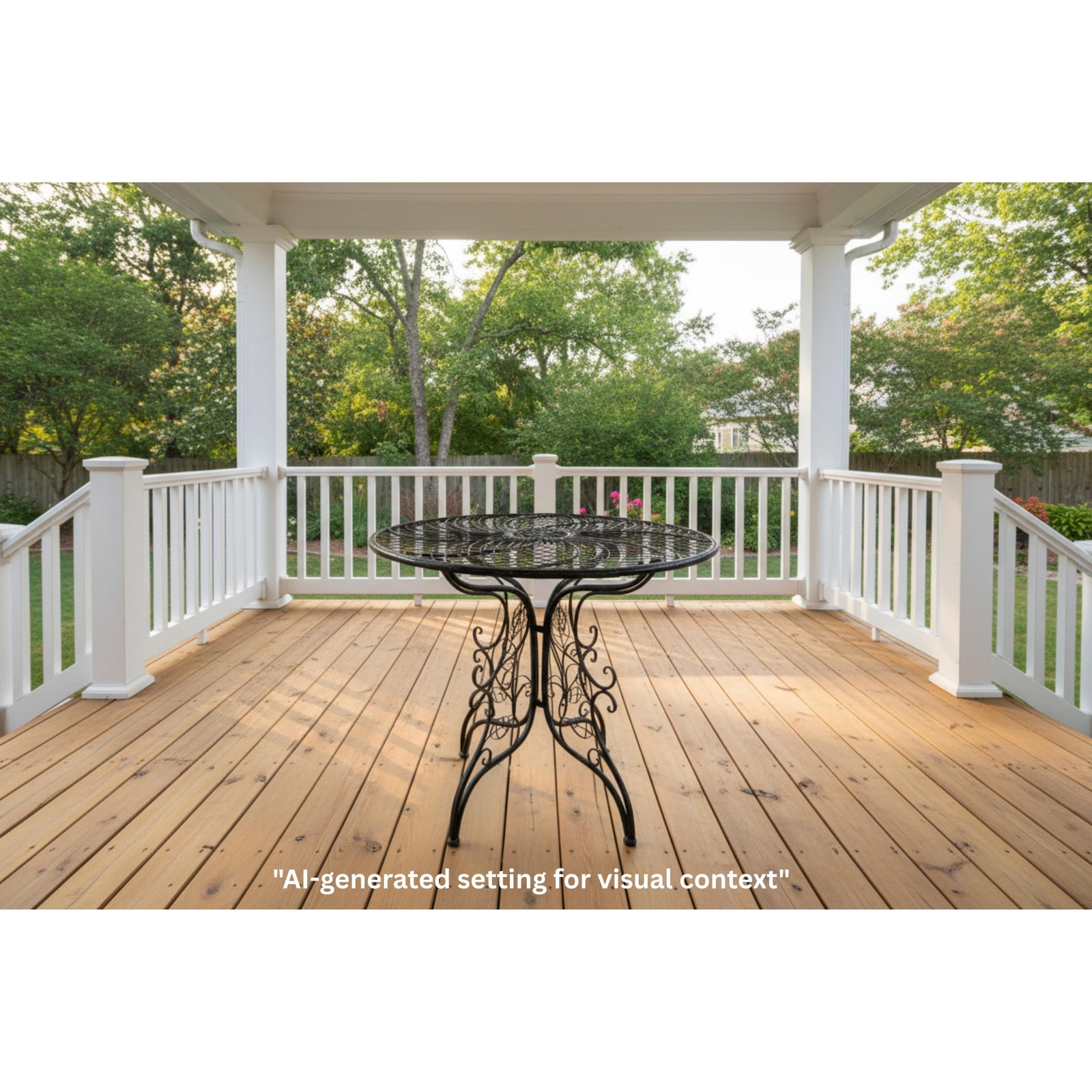 Vintage Ornate Metal Outdoor Table - 7