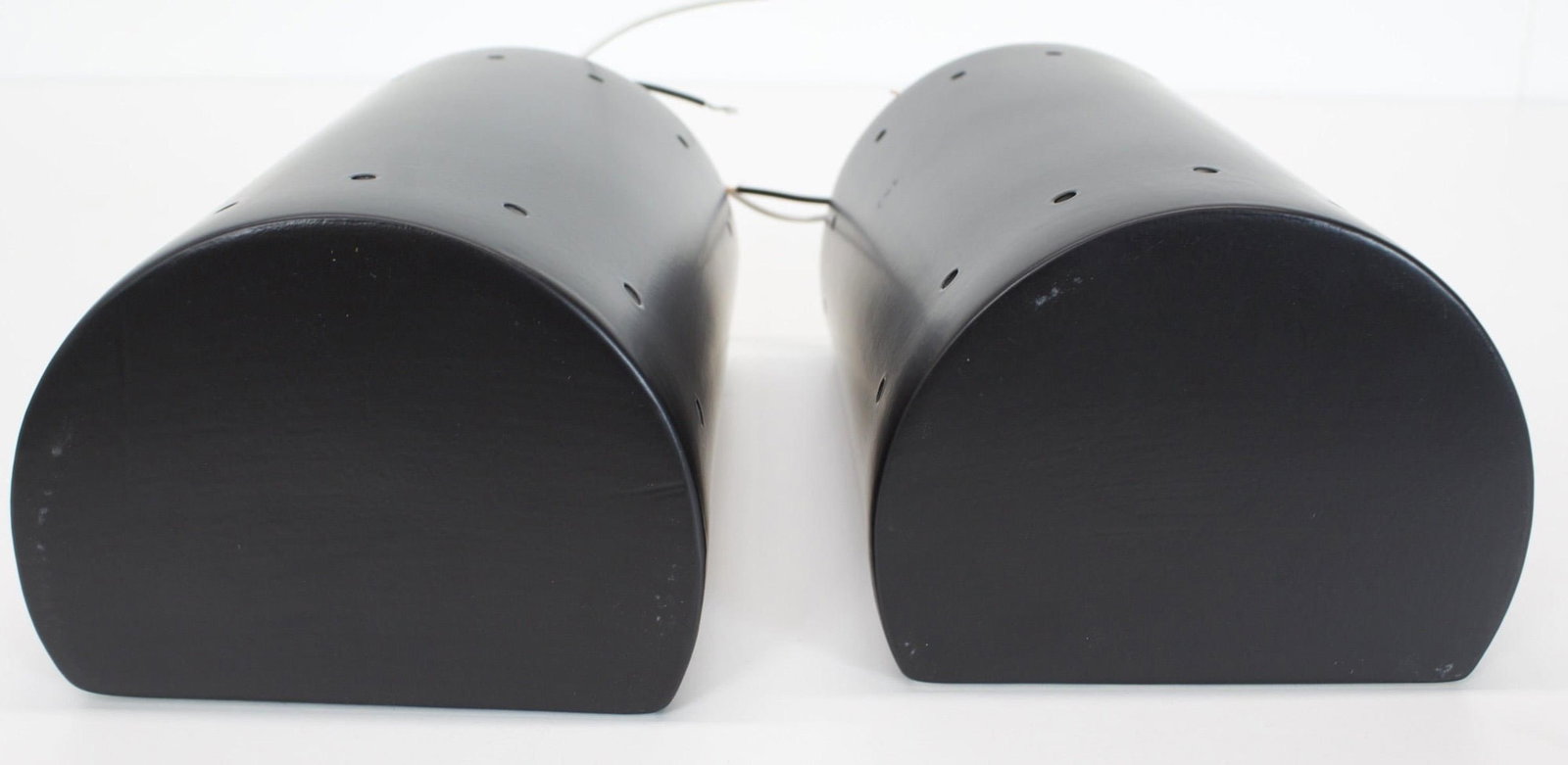 Pair 1980s Black Ceramic Wall Sconces by Justice Design - 2