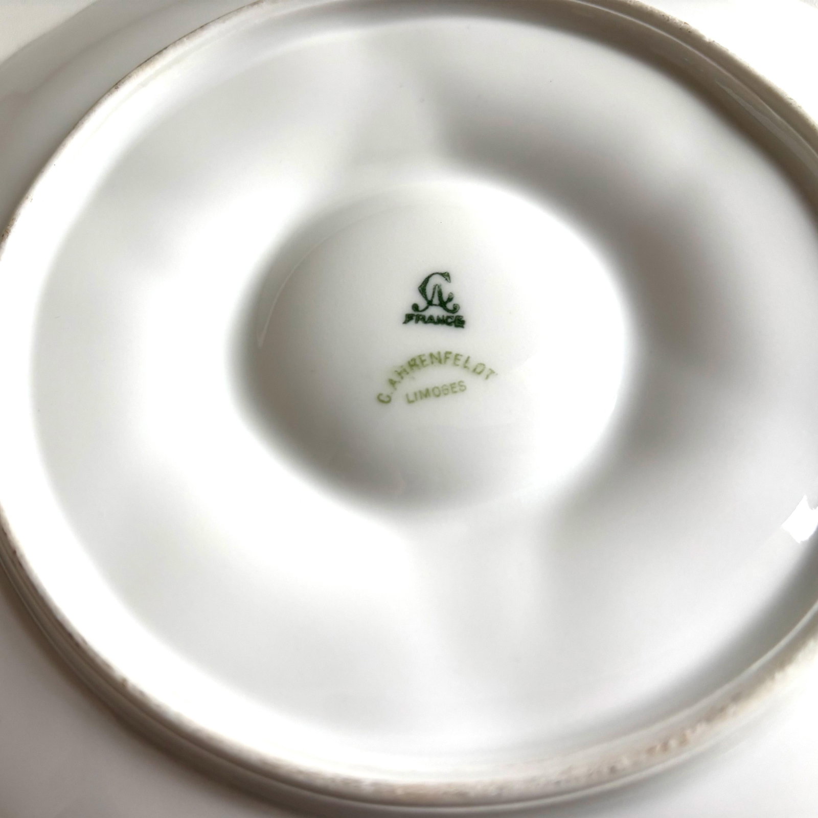 Antique Limoges Gilt Oyster Plate by C. Ahrenfeldt - France, C. 1890-1910 - 2