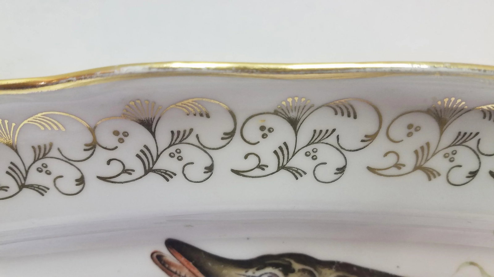 1960s French Hand-Painted Porcelain Fish Platter - 6