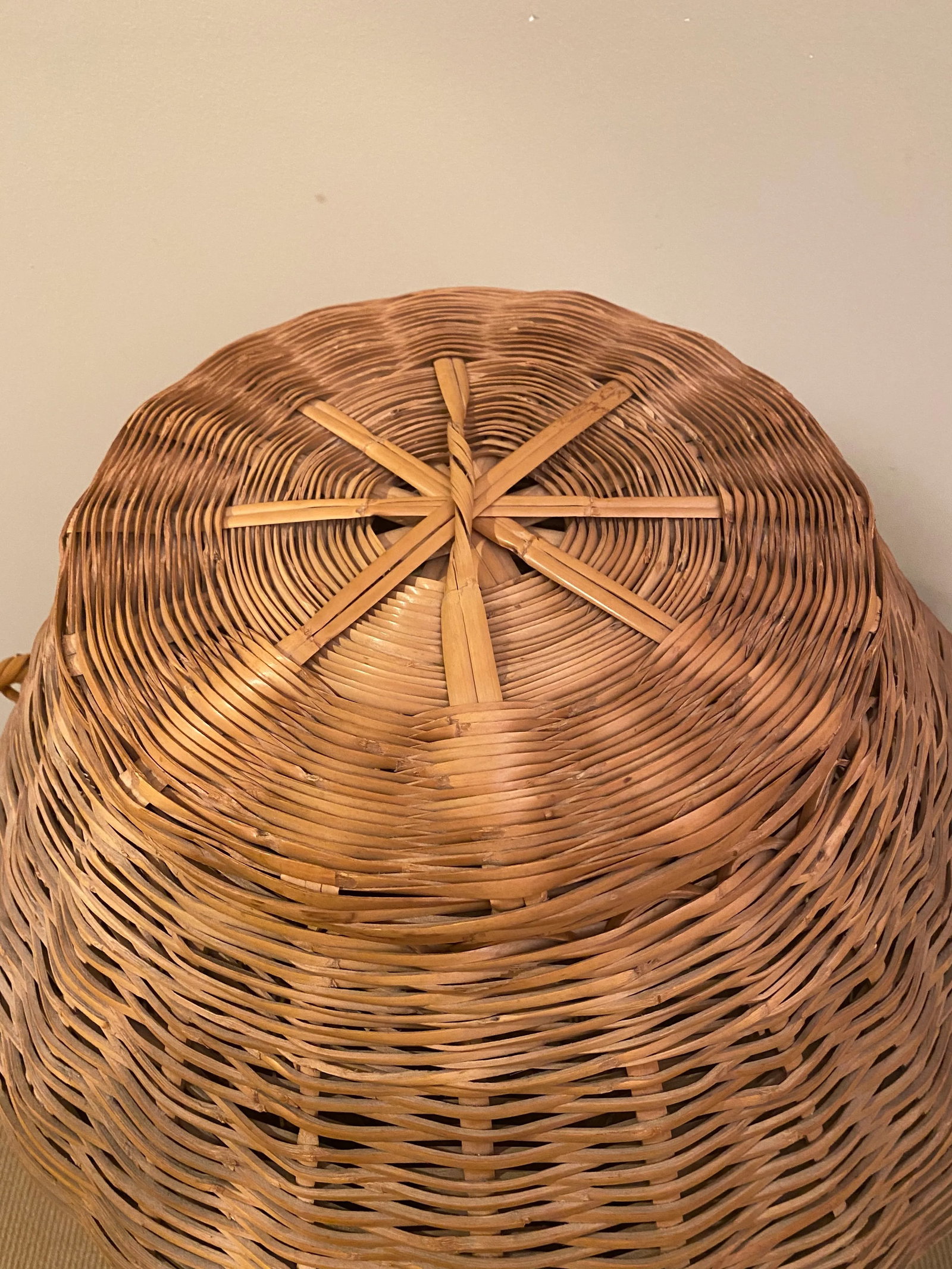 Vintage Split Bamboo Basket With Lid - 4