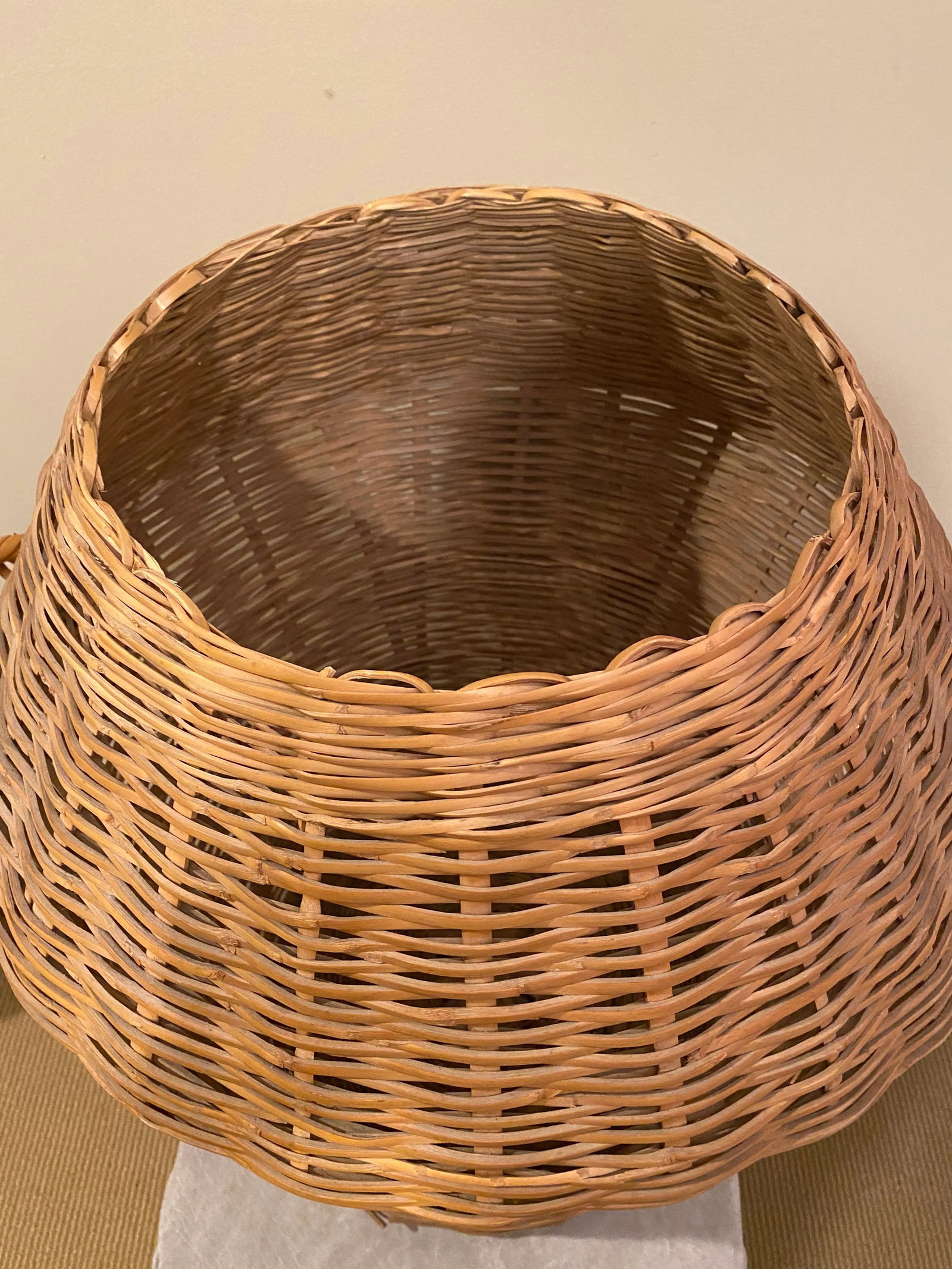 Vintage Split Bamboo Basket With Lid - 6