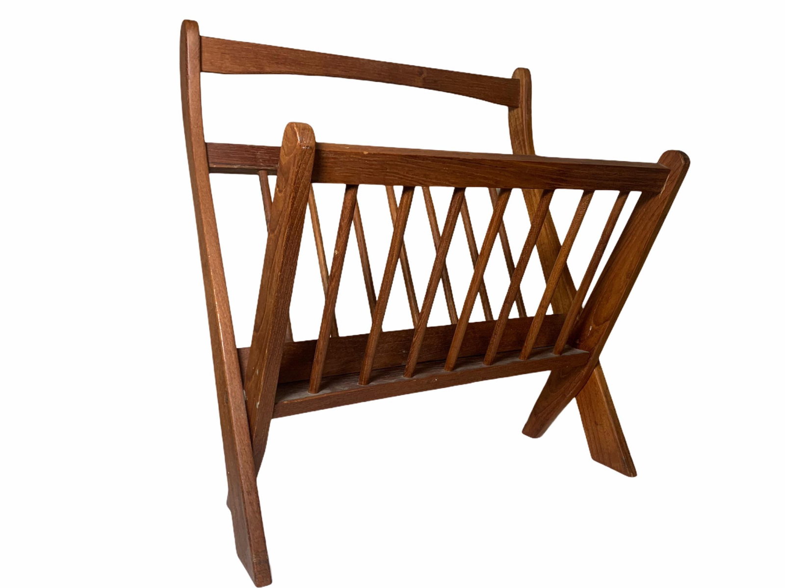 1970s Danish Modern Folding Teak Magazine Rack - 13