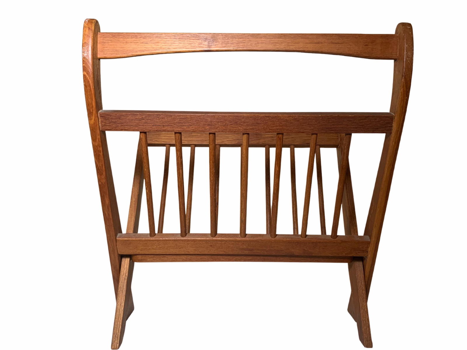 1970s Danish Modern Folding Teak Magazine Rack - 6