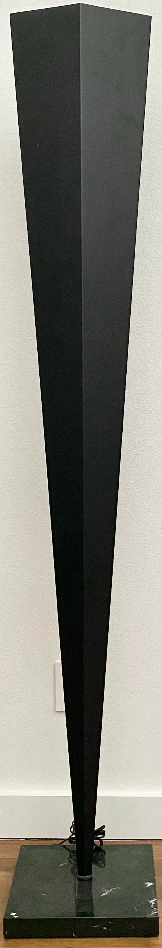 Geometric Extra Tall Faceted Steel & Marble Floor Lamp Attr. To Fontana Arte - 10