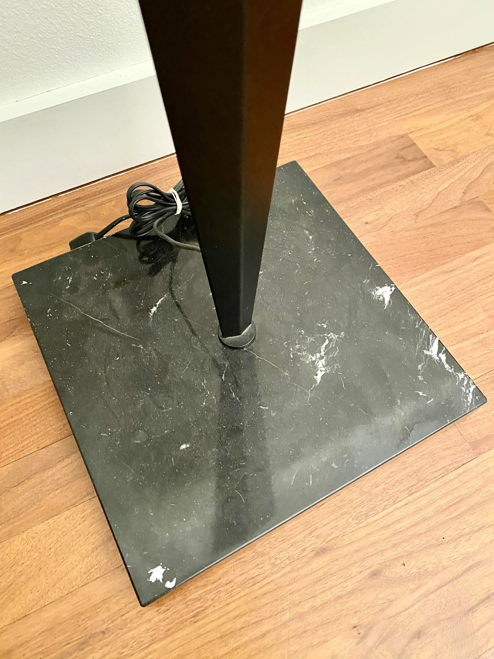 Geometric Extra Tall Faceted Steel & Marble Floor Lamp Attr. To Fontana Arte - 7
