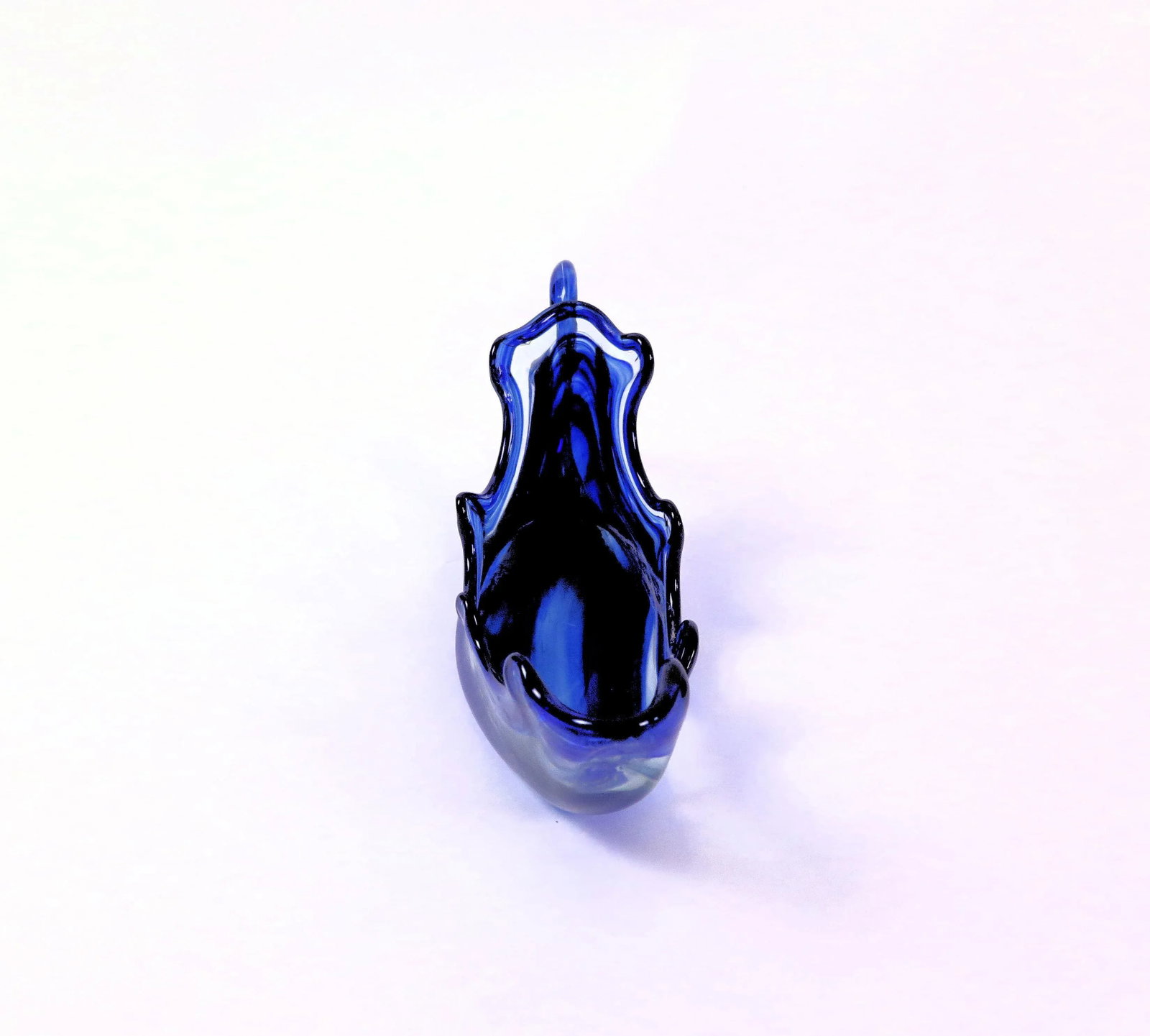 1950s Large Blue Murano Glass Swan Bowl - 2