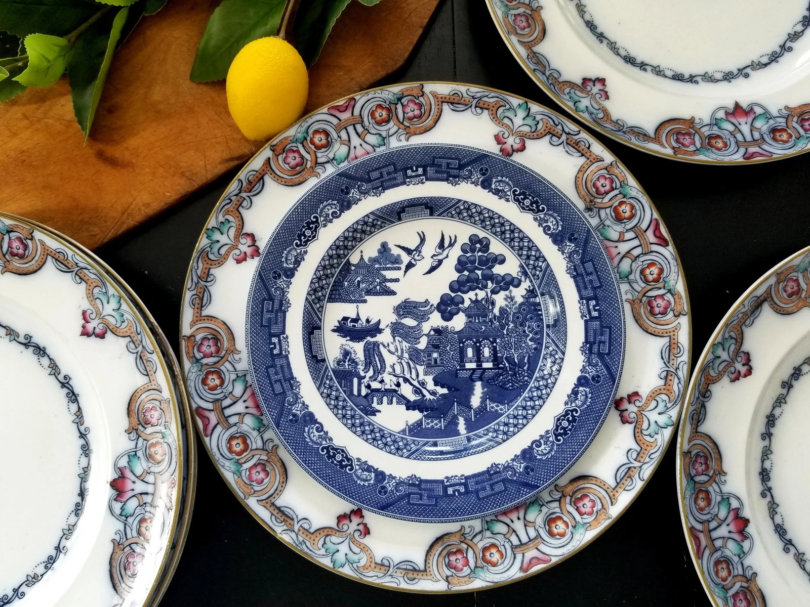 19th Century Antique Wedgwood Plates in Liffey Pattern - Set of 6 - 9