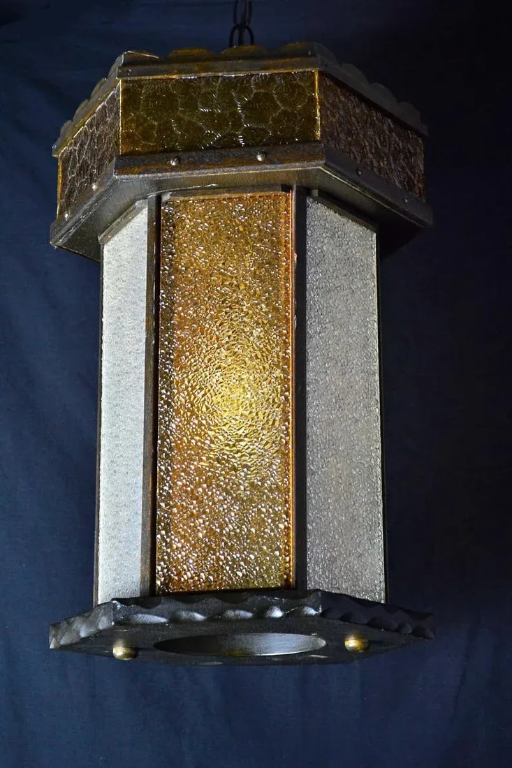 Large Mediterranean Gothic Swag Lamp - 2