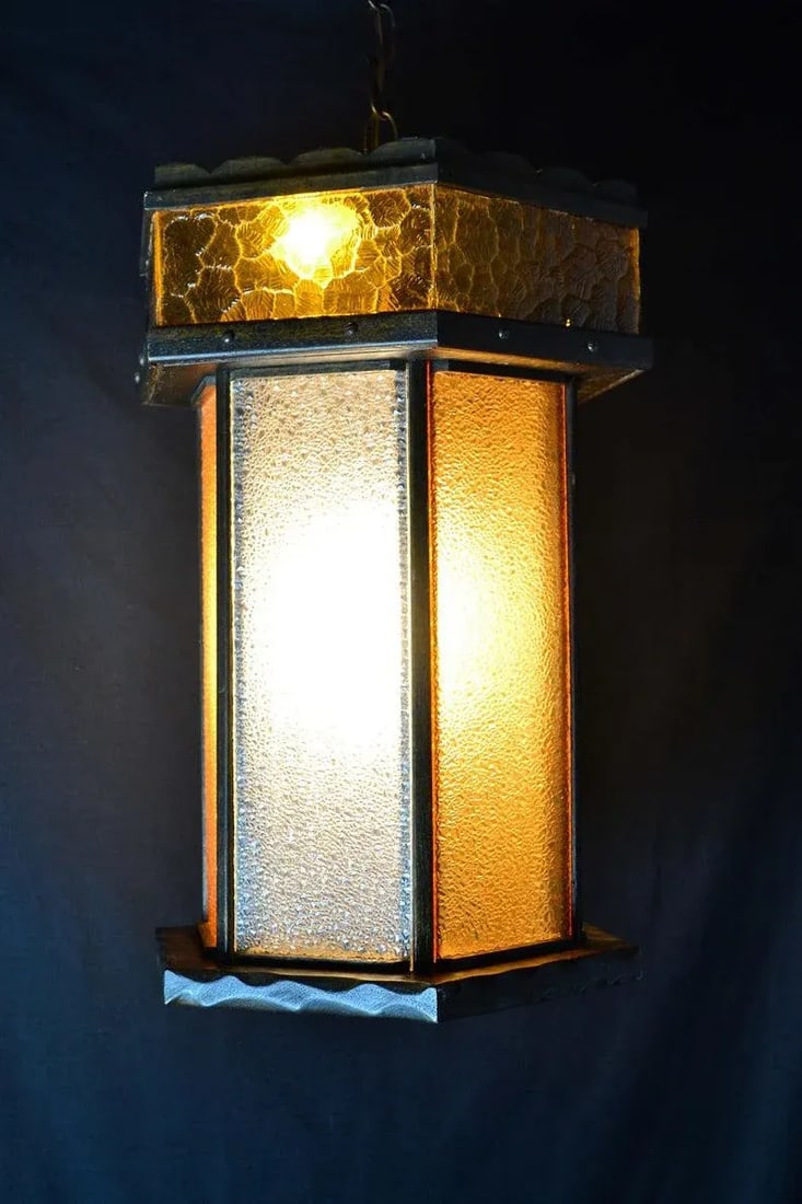 Large Mediterranean Gothic Swag Lamp - 3
