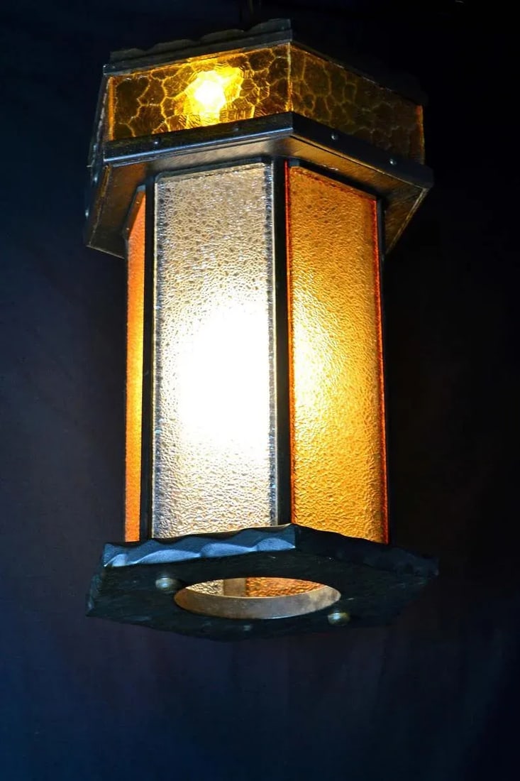 Large Mediterranean Gothic Swag Lamp - 4