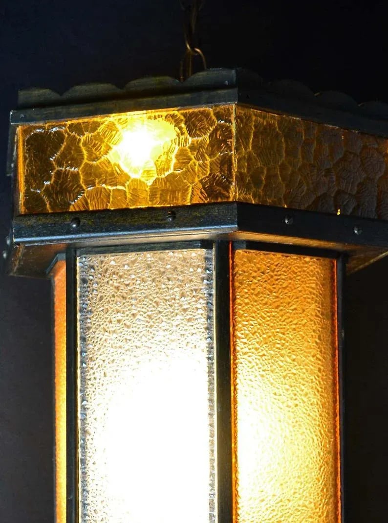 Large Mediterranean Gothic Swag Lamp - 5