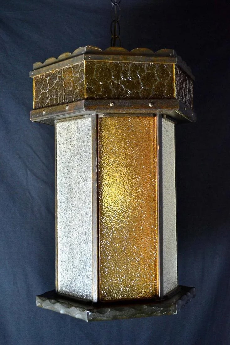 Large Mediterranean Gothic Swag Lamp - 6