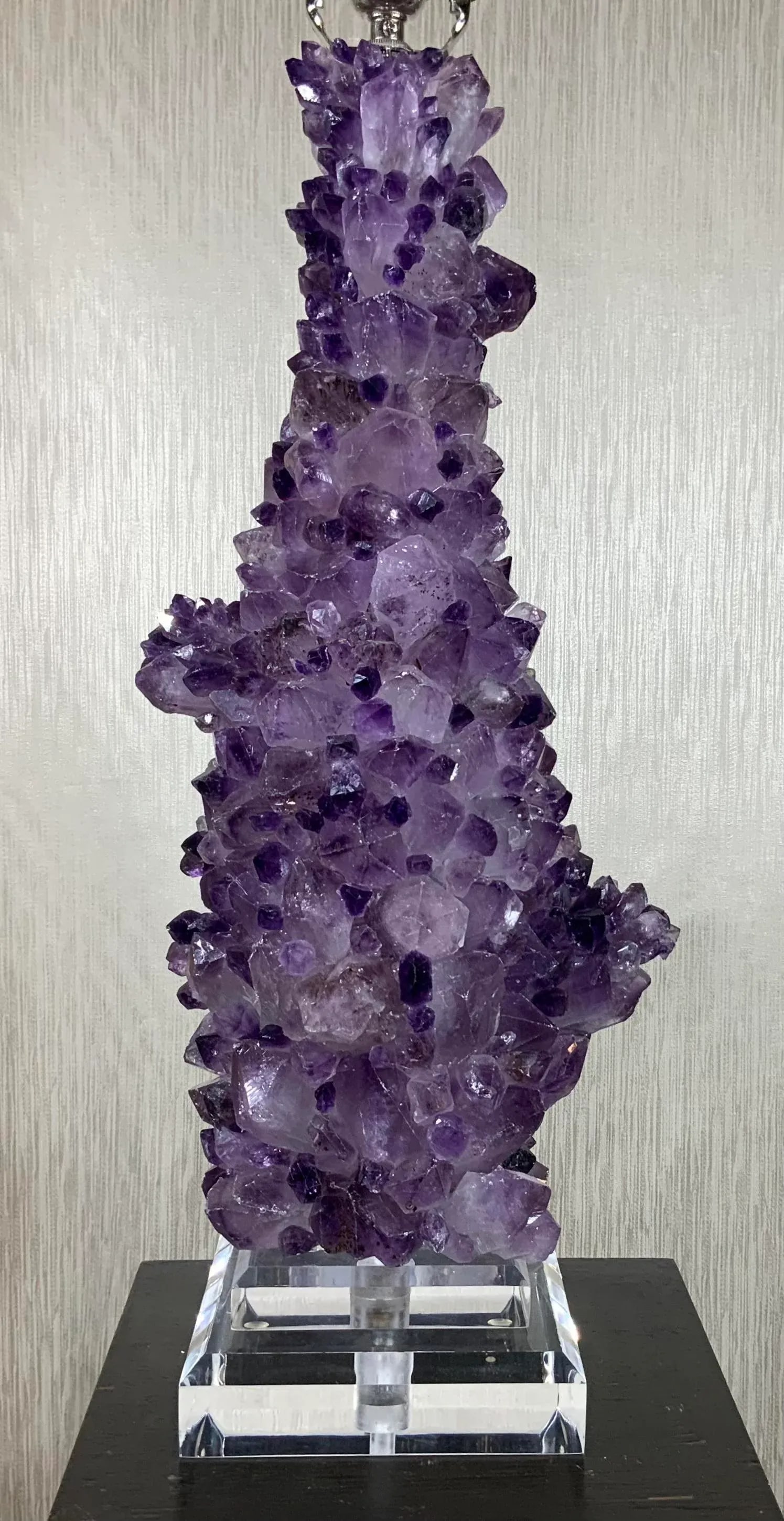 Amethyst Rock Crystal Table Lamp - 12