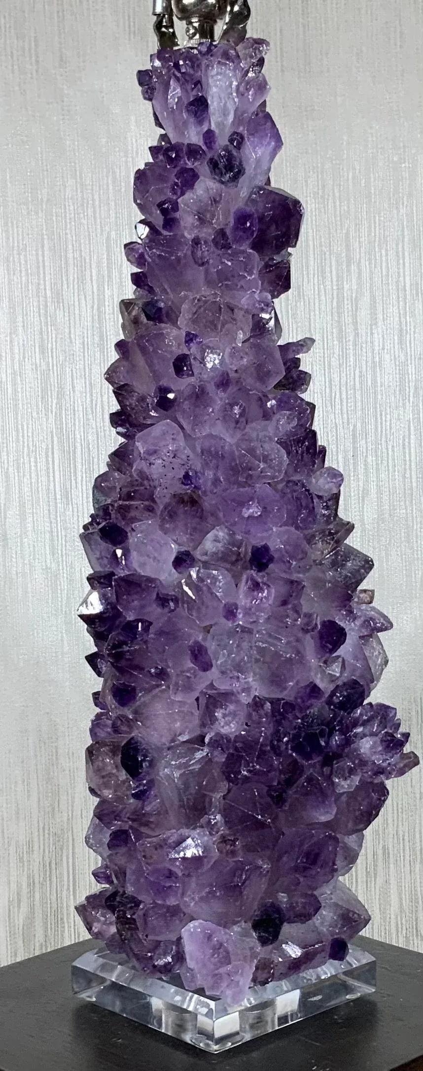 Amethyst Rock Crystal Table Lamp - 4