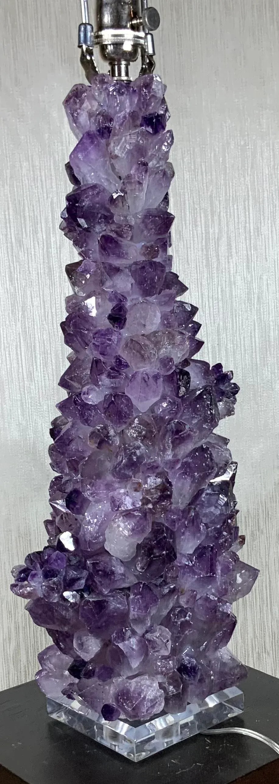 Amethyst Rock Crystal Table Lamp - 7