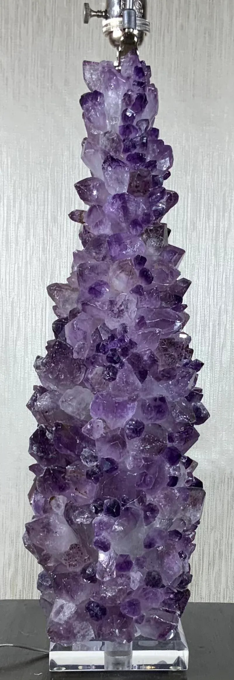Amethyst Rock Crystal Table Lamp - 8