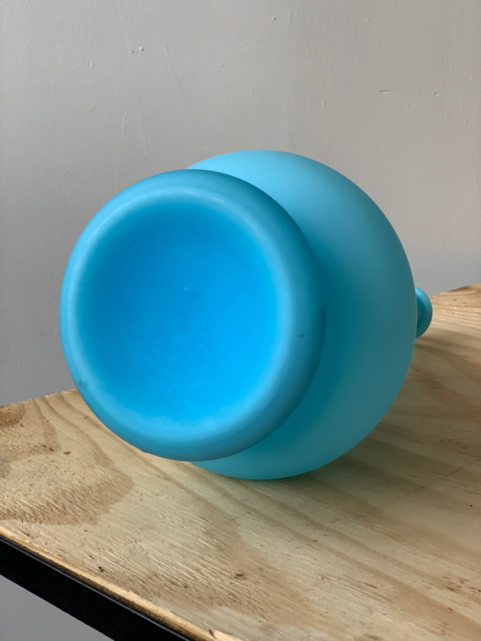 1960s Vintage Satin Glass Knobbed Vase - 6